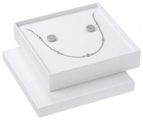 Jewellery boxes for pendants/earrings/rings, white 