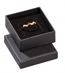 Jewellery boxes for rings/ear studs, black 