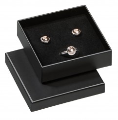 Boîtes à bijoux pour pendentifs/boucles d'oreilles/bagues, noir 