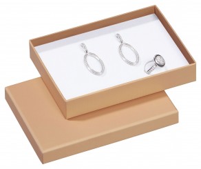 Boîtes à bijoux pour pendentifs/boucles d'oreilles/bagues/ montres, nude 