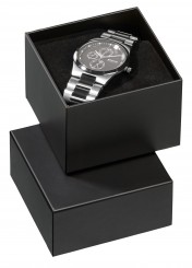 Watch boxes for steel bracelet watches, black 