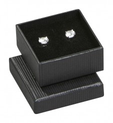 Jewellery boxes for ear studs, black/black 