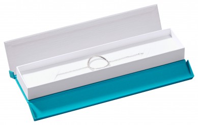 Jewellery boxes for bracelets/watches, turquoise-white/white 