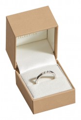 Ring boxes with slot, light brown/cream 