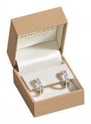 Jewellery boxes for earrings/ear studs/pendants, light brown/cream 