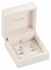Wooden boxes for wedding rings/cufflinks, pearly white metallic/cream 