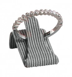 Support bague, P.150 gris argent 