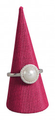 Ring/stacking rings stand, cone-shaped, P.125 pink 