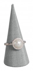Support bague, cône, P.150 gris argent 