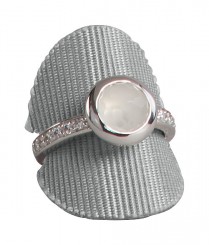 Pastille bague, P.150 gris argent 