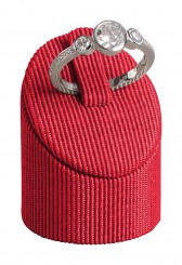 Support bague, rond, petit, P.110 rouge 