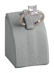 Support bague, courbes, petit, P.150 gris argent 