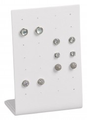 Espositore orecchini foro, 14 paia, N.0008 bianco 