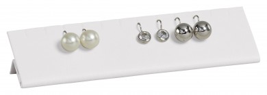 Espositore orecchini, 6 paia, grande, N.0008 bianco 