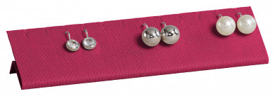 Espositore orecchini, 6 paia, grande, P.125 fucsia 