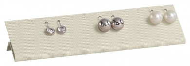 Expositor pendientes, 6 pares, grande, P.103 crema 
