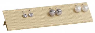 Expositor pendientes, 6 pares, grande, P.142 beige 