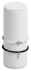 Espositore bracciale, cilindrico, N.0008 bianco 