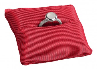 Cojín, pequeño, para 1 sortija, P.110 rojo 