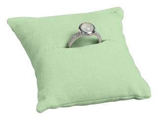 Cojín, pequeño, para 1 sortija, M.094 verde claro 