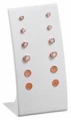 CURVE Espositore orecchini per 7 paia, Nappa N.0008 bianco 