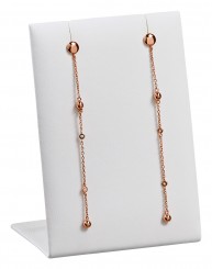 CURVE Expositor pendientes, grande, Nappa N.0008 blanco 