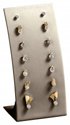 COLOURCURVE Support boucles d'oreilles pour 7 paires, Nappa N.666 bronze 