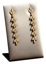COLOURCURVE Support boucles d'oreilles, grand, Nappa N.666 bronze 