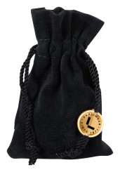 Jewellery pouches in velour look, mini, black 