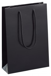 Paper carrier bags, medium, black, without imprint 