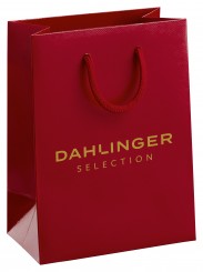 CHIC Papiertragetaschen 120x160 mit Rückseitenfalz, rot, Sonderdruck 