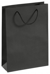 Paper carrier bags, large, black, without imprint 