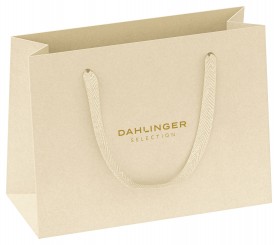 Paper carrier bags, small, cream 