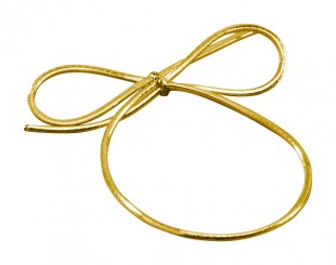 Elastic bows, small, gold 