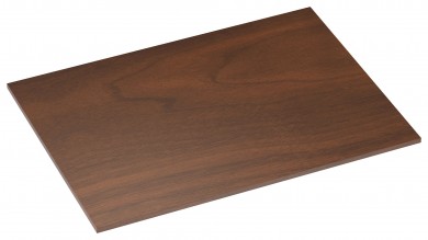 Wooden top for storage/presentation, walnut/cream 